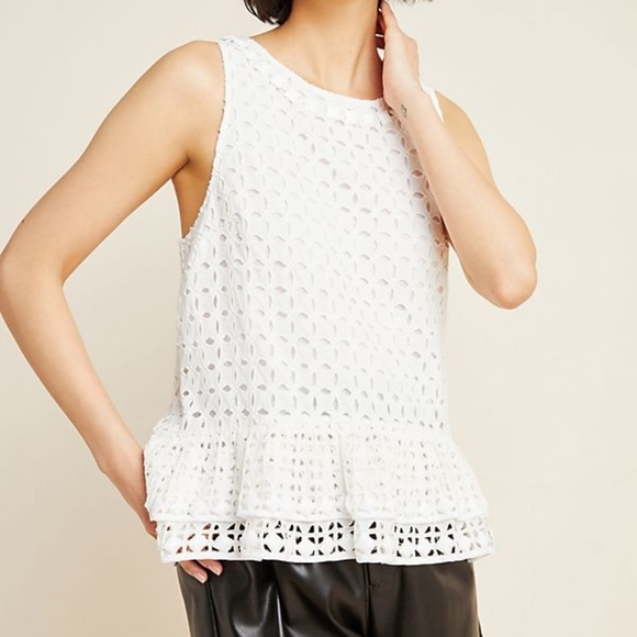Anthropologie Tops - Anthropologie Maeve Monika Beaded Eyelet Top